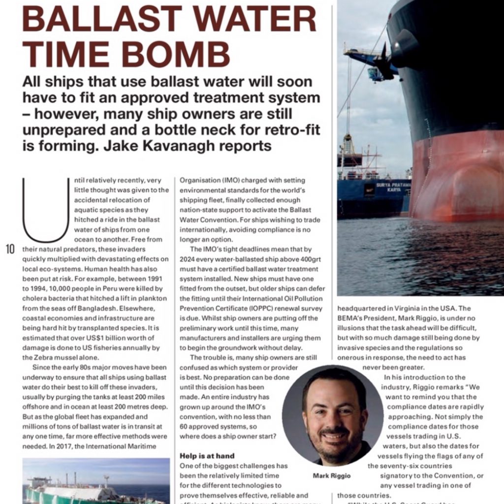 SeaKing features in special 'Ballast Water' report from The Marine Professional1