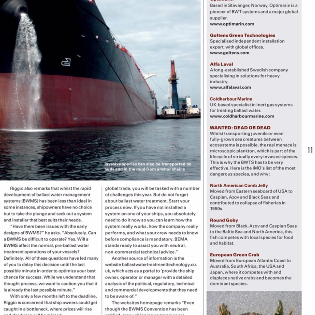 SeaKing features in special 'Ballast Water' report from The Marine Professional2